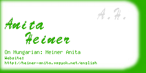 anita heiner business card